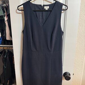 Navy V-neck dress - J. Crew